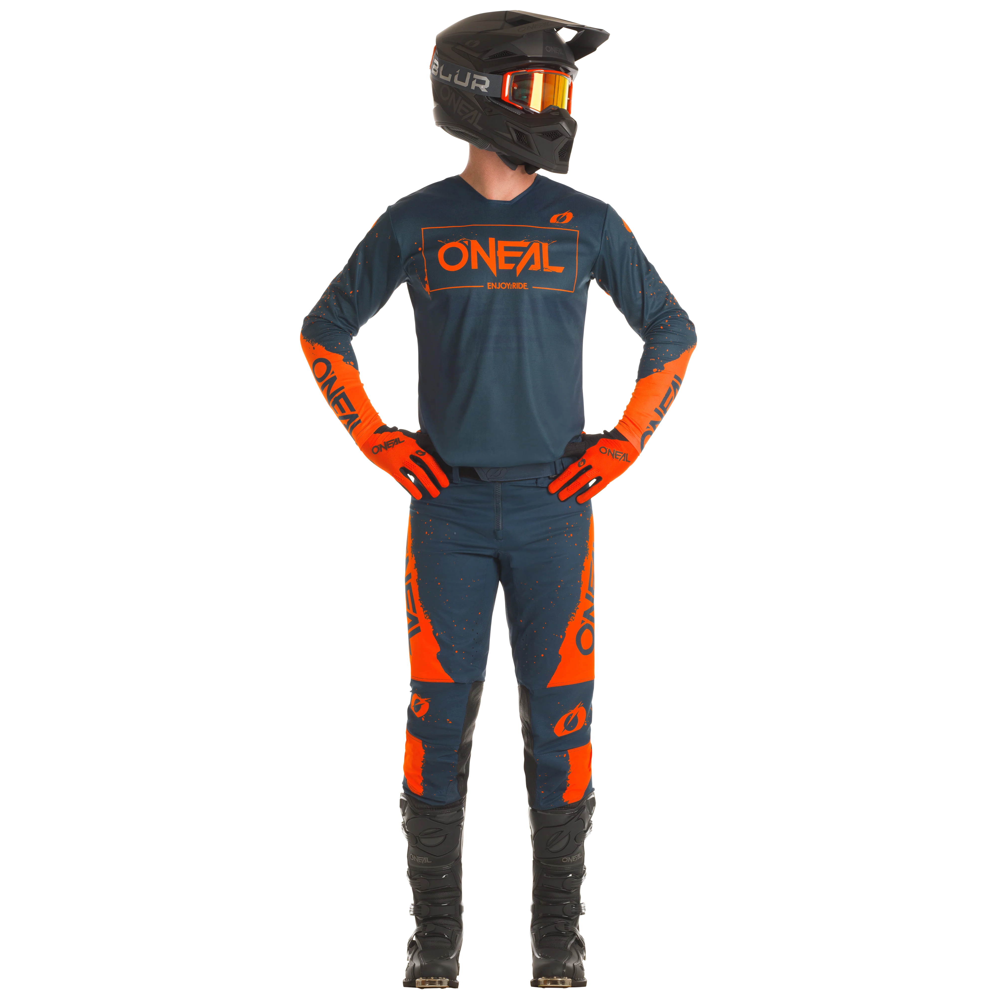 Mayhem Paint Jersey Navy/Orange - Image 3
