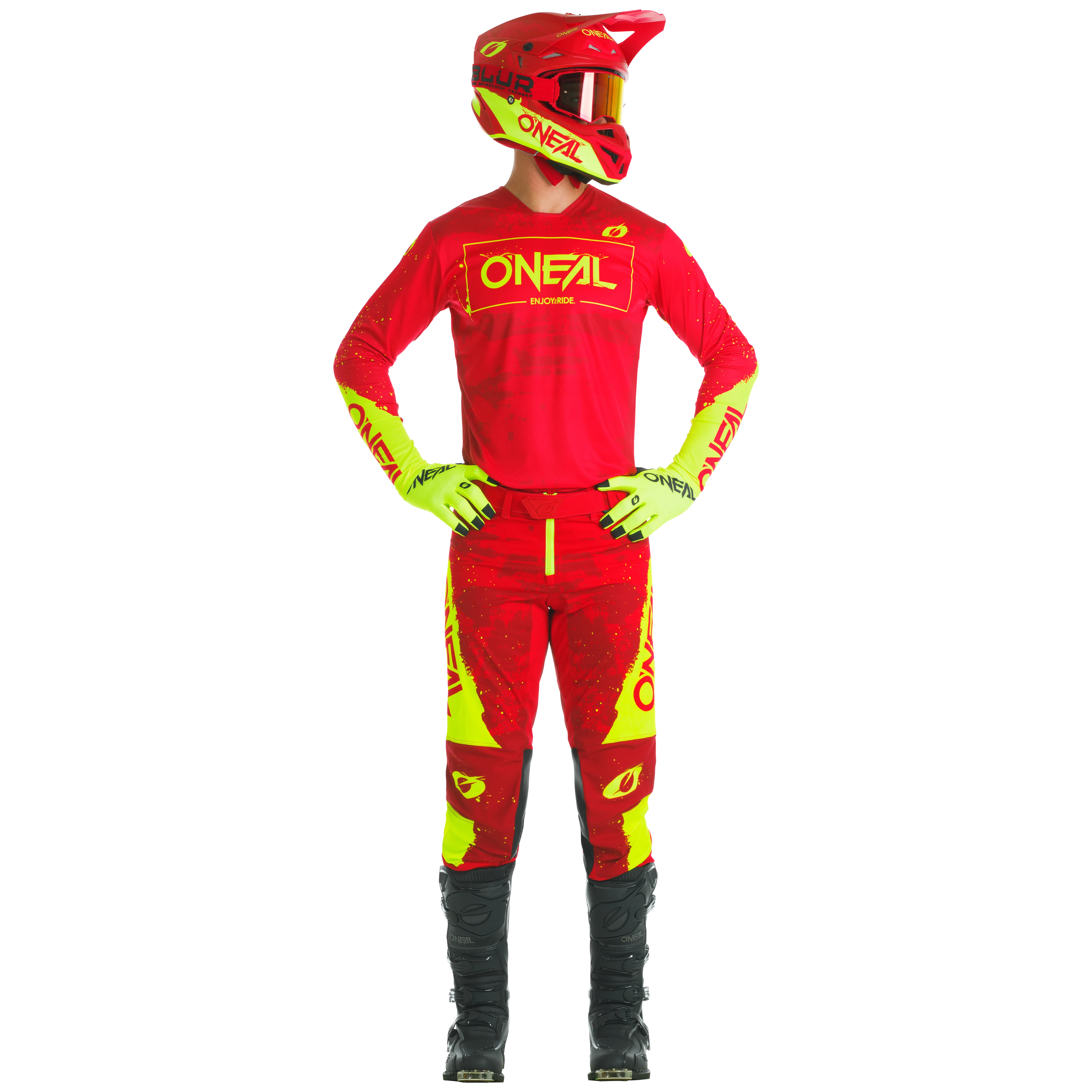 Mayhem Paint Jersey Red/Neon - Image 3