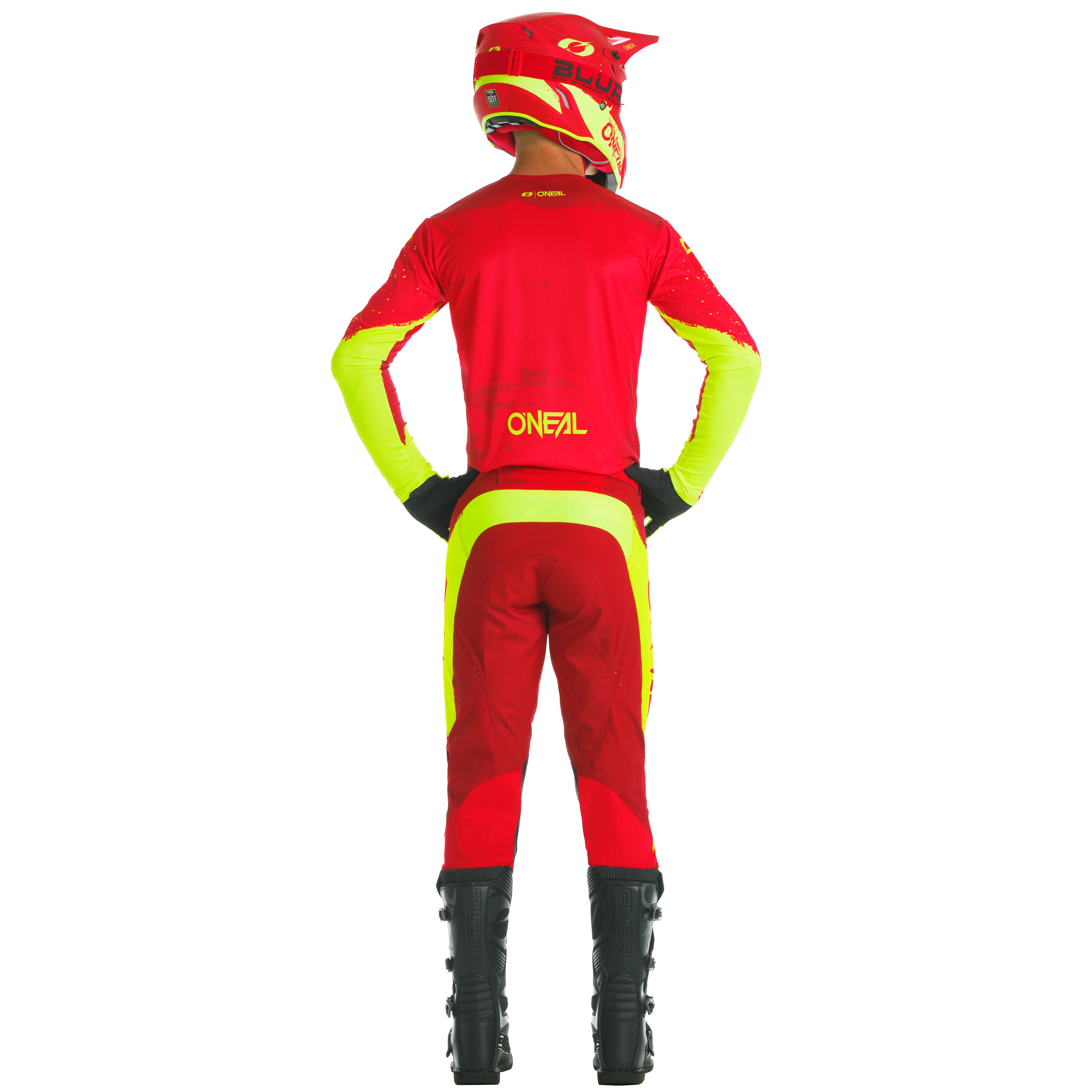 Mayhem Youth Paint Jersey Red/Neon - Image 4