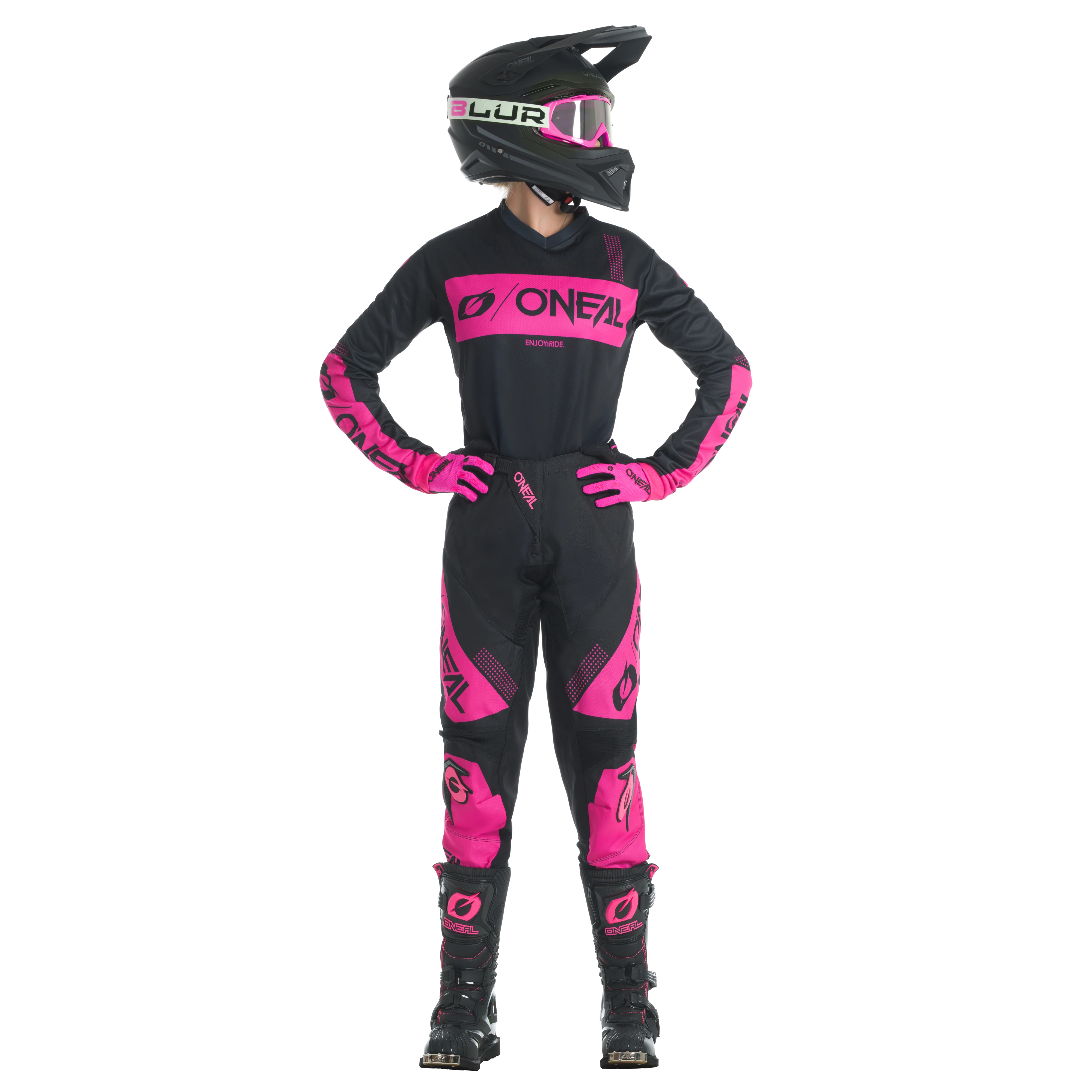 O'NEAL Women's Element Racewear Pants Black/Pink - Image 3
