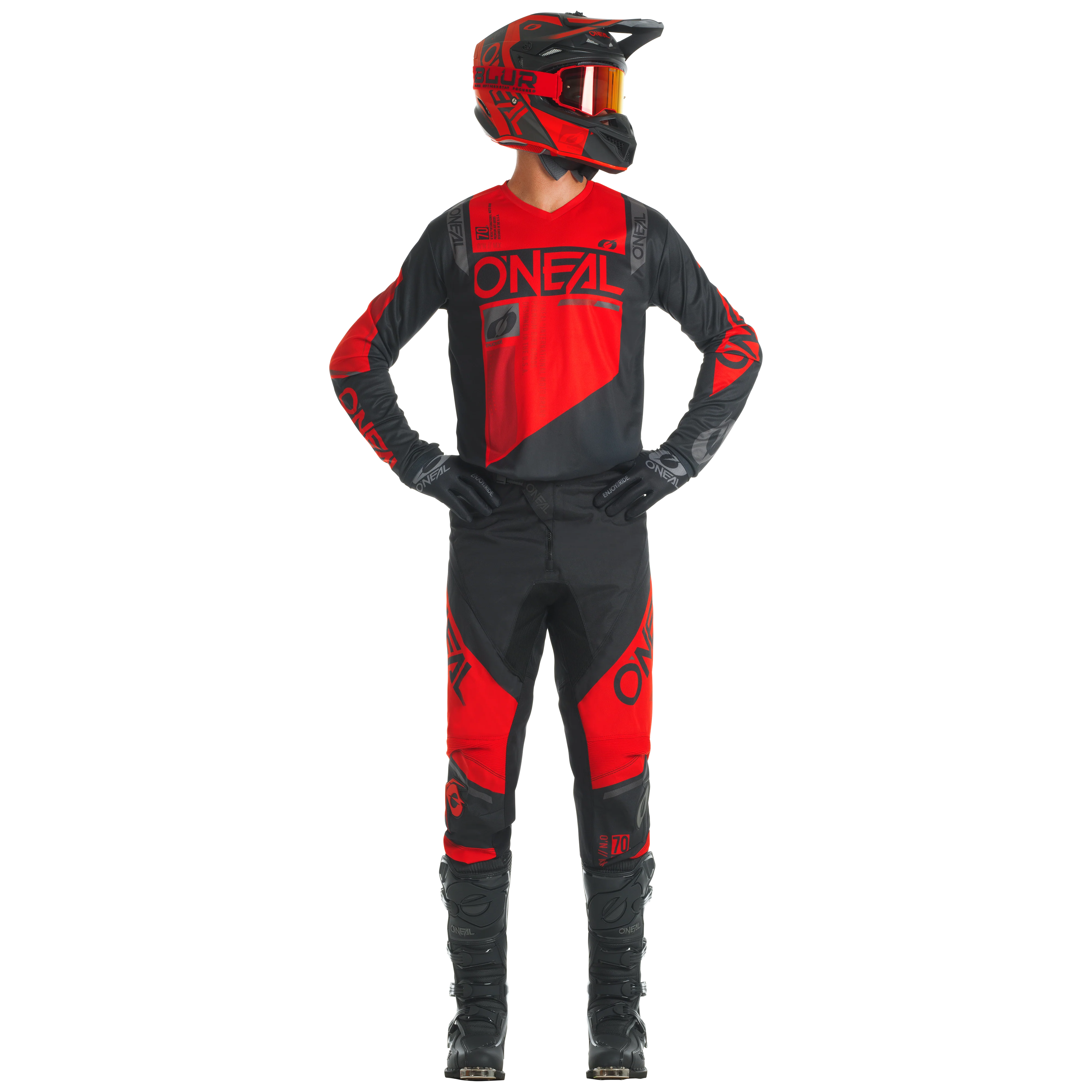 O'NEAL Youth Element Factor Pant Red/Black - Image 3
