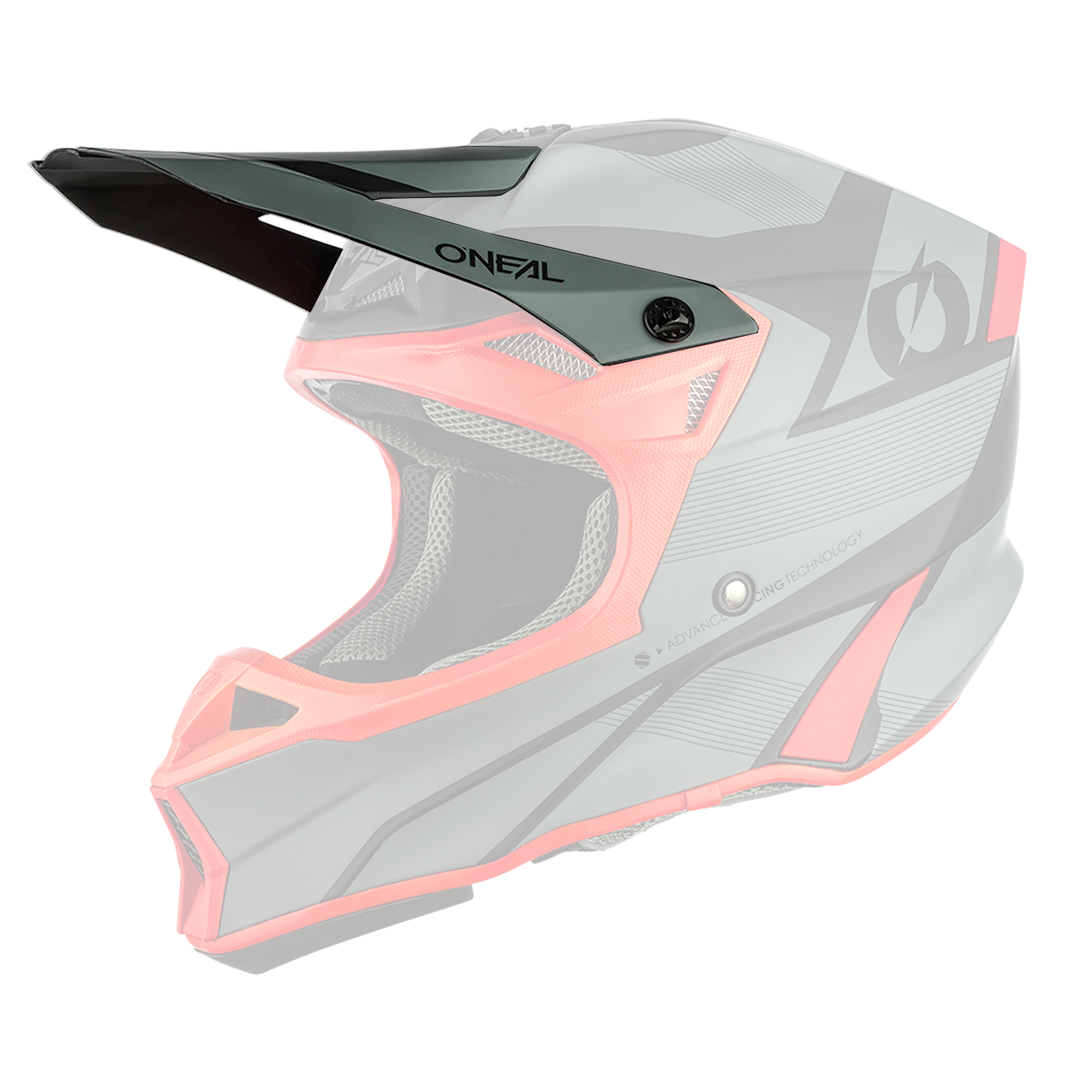 Replacement 10 SRS Compact Gray/Red Helmet Visor
